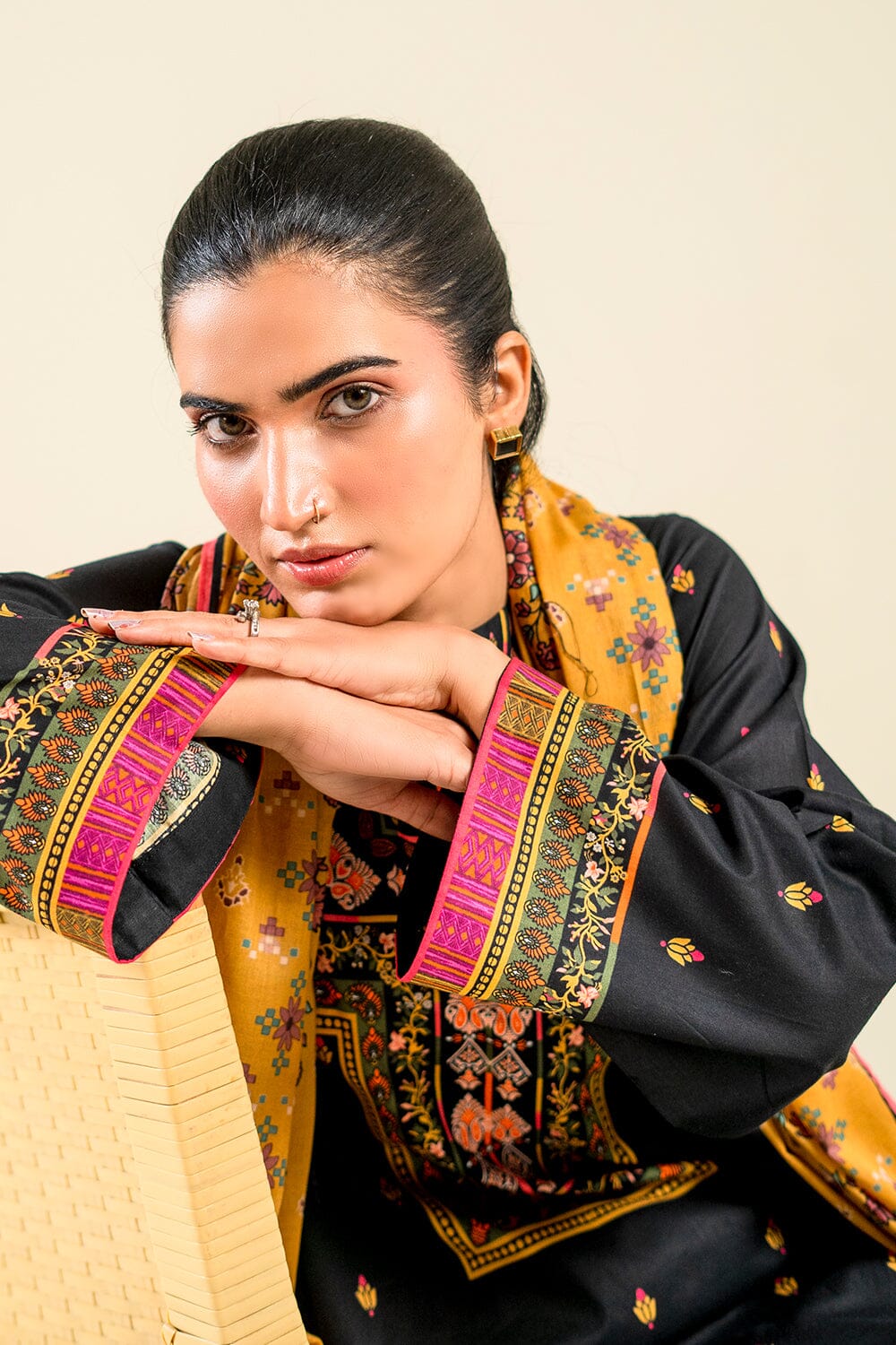 2PC Unstitched Printed Lawn Shirt & Dupatta | KSD-3820 Printed KHAS STORES 