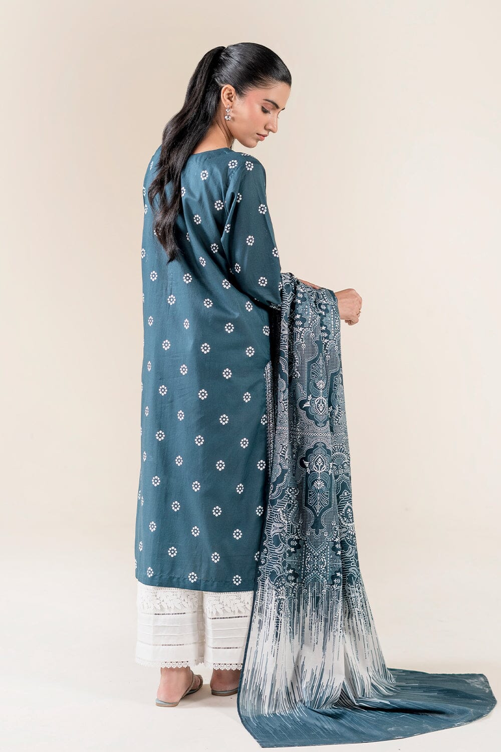 2PC Unstitched Printed Lawn Shirt & Dupatta | KSD-3822 Printed KHAS STORES 