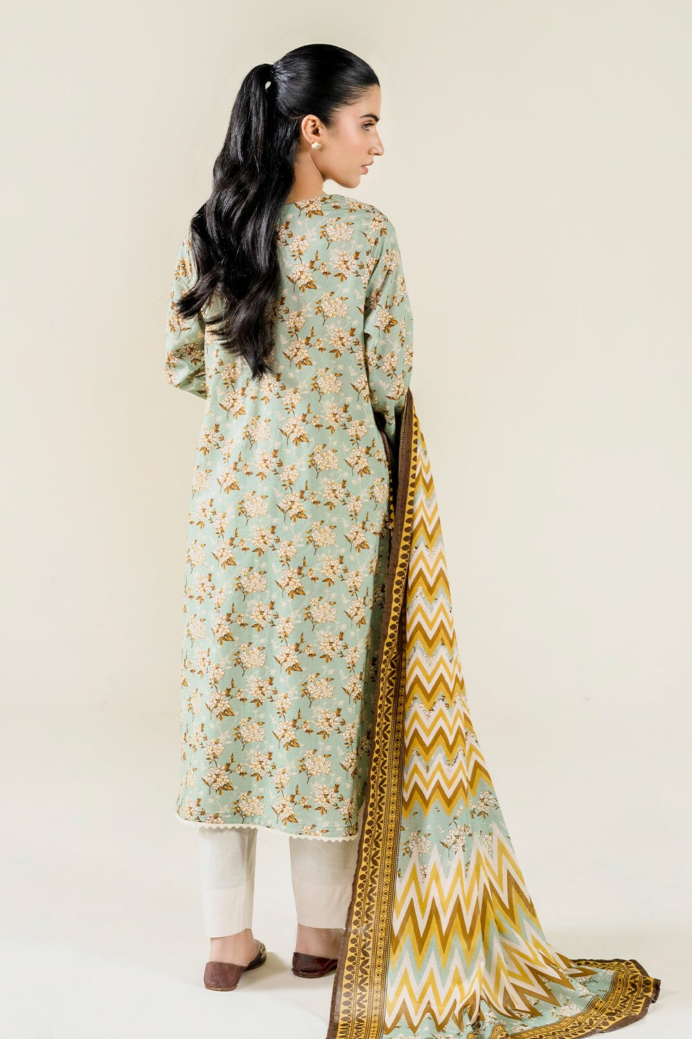 2PC Unstitched Printed Lawn Shirt & Dupatta | KSD-3826 Printed KHAS STORES 
