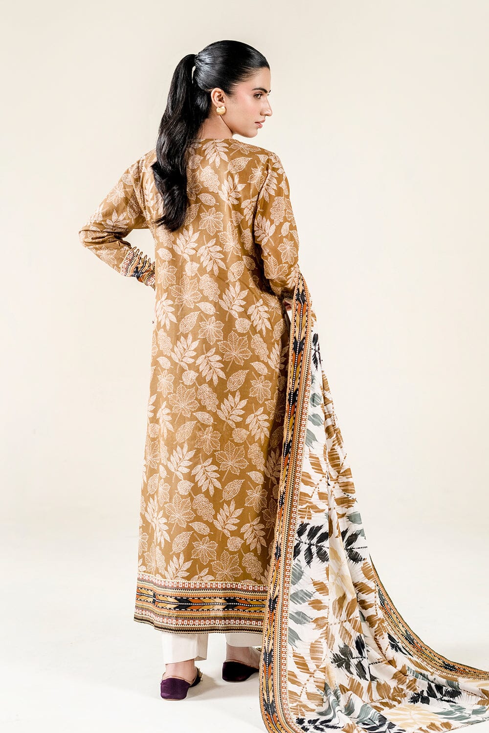 2PC Unstitched Printed Lawn Shirt & Dupatta | KSD-3828 Printed KHAS STORES 