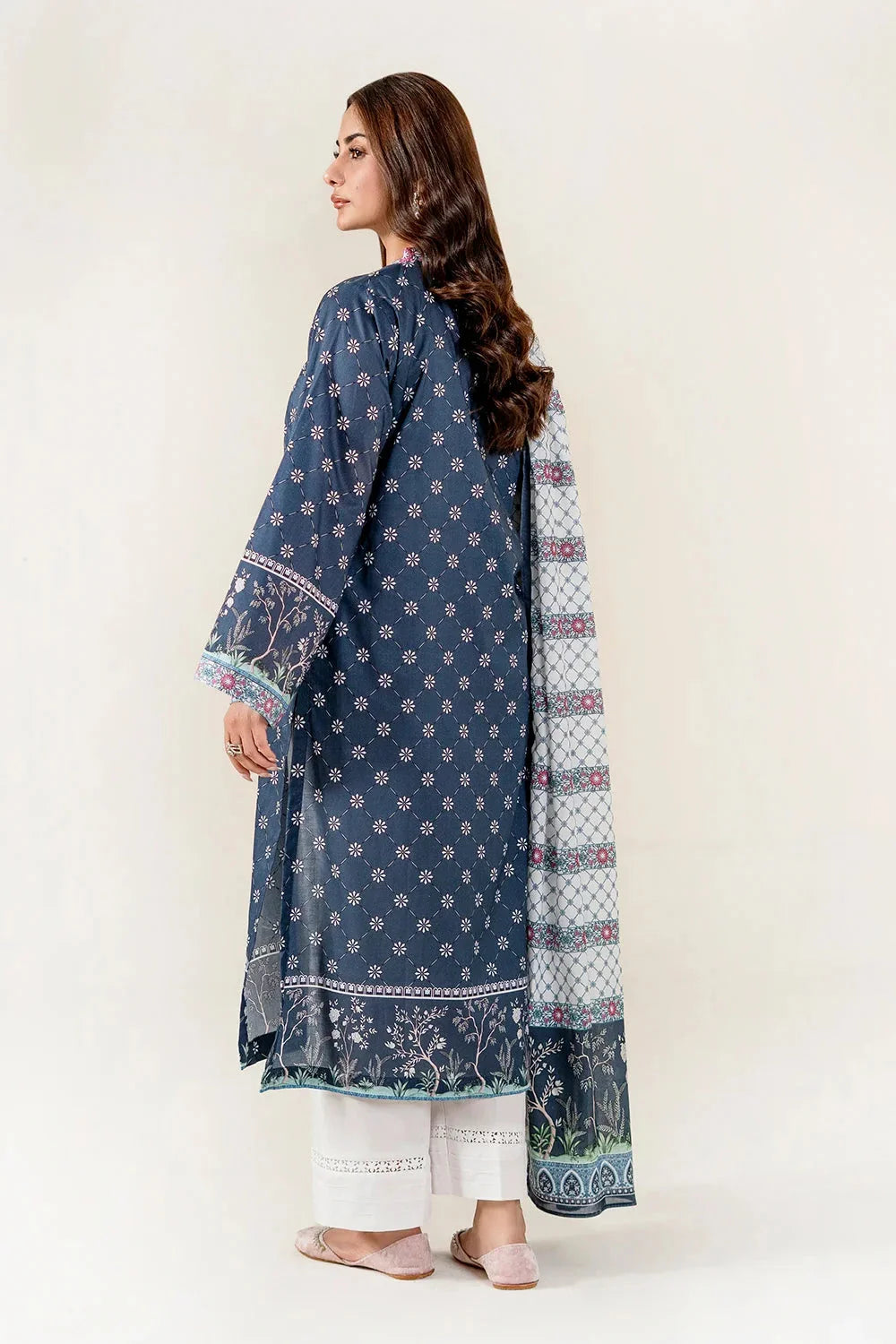 2PC Unstitched Printed Lawn Shirt & Dupatta | KSD-4051 Printed KHAS STORES 