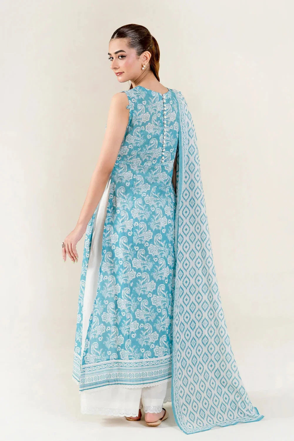 2PC Unstitched Printed Lawn Shirt & Dupatta | KSD-4054 Printed KHAS STORES 