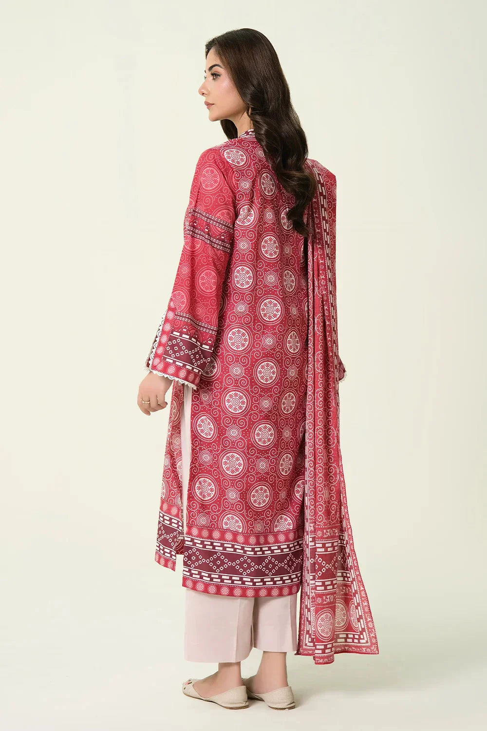 2PC Unstitched Printed Lawn Shirt & Dupatta | KSD-4100 Printed KHAS STORES 