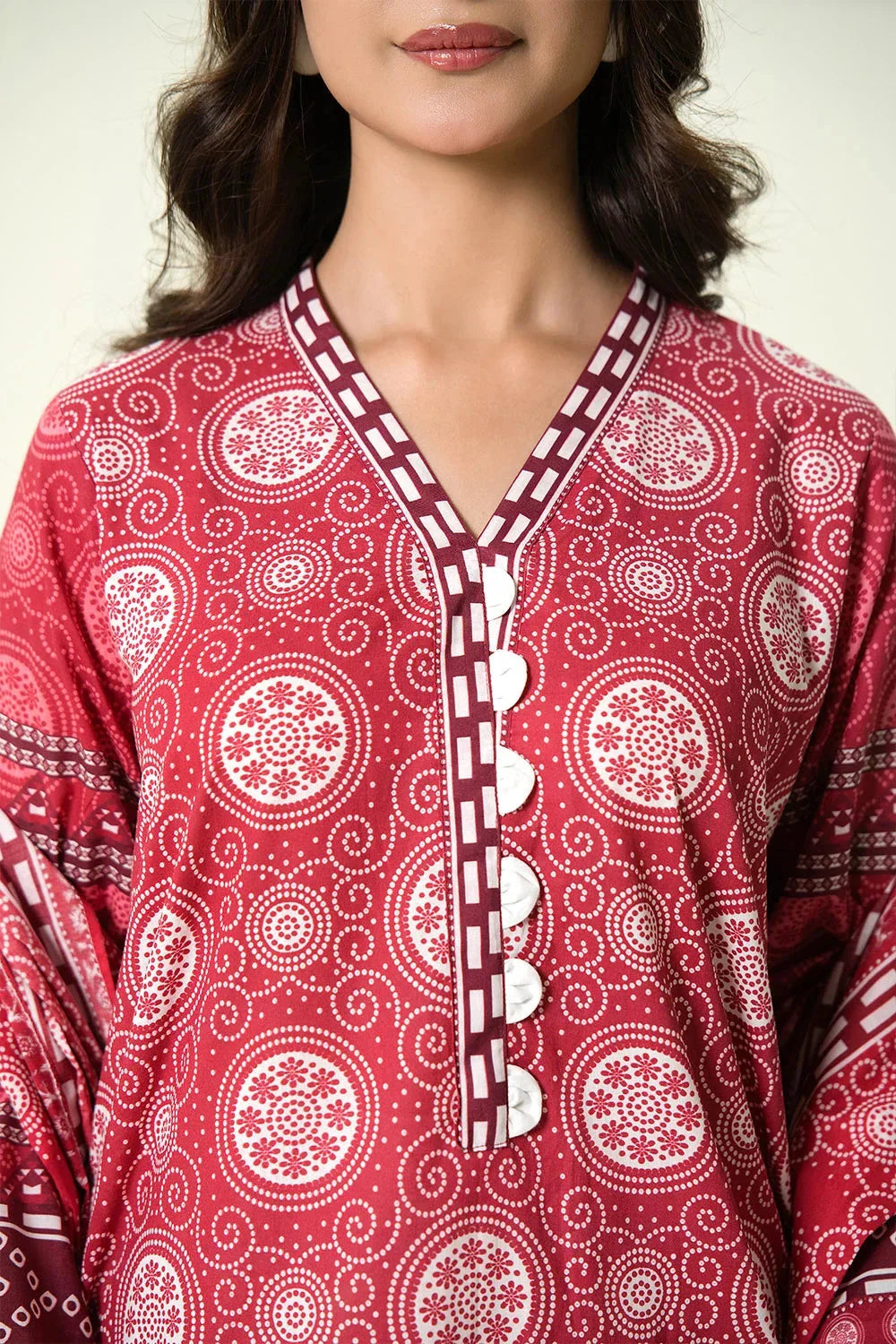 2PC Unstitched Printed Lawn Shirt & Dupatta | KSD-4100 Printed KHAS STORES 