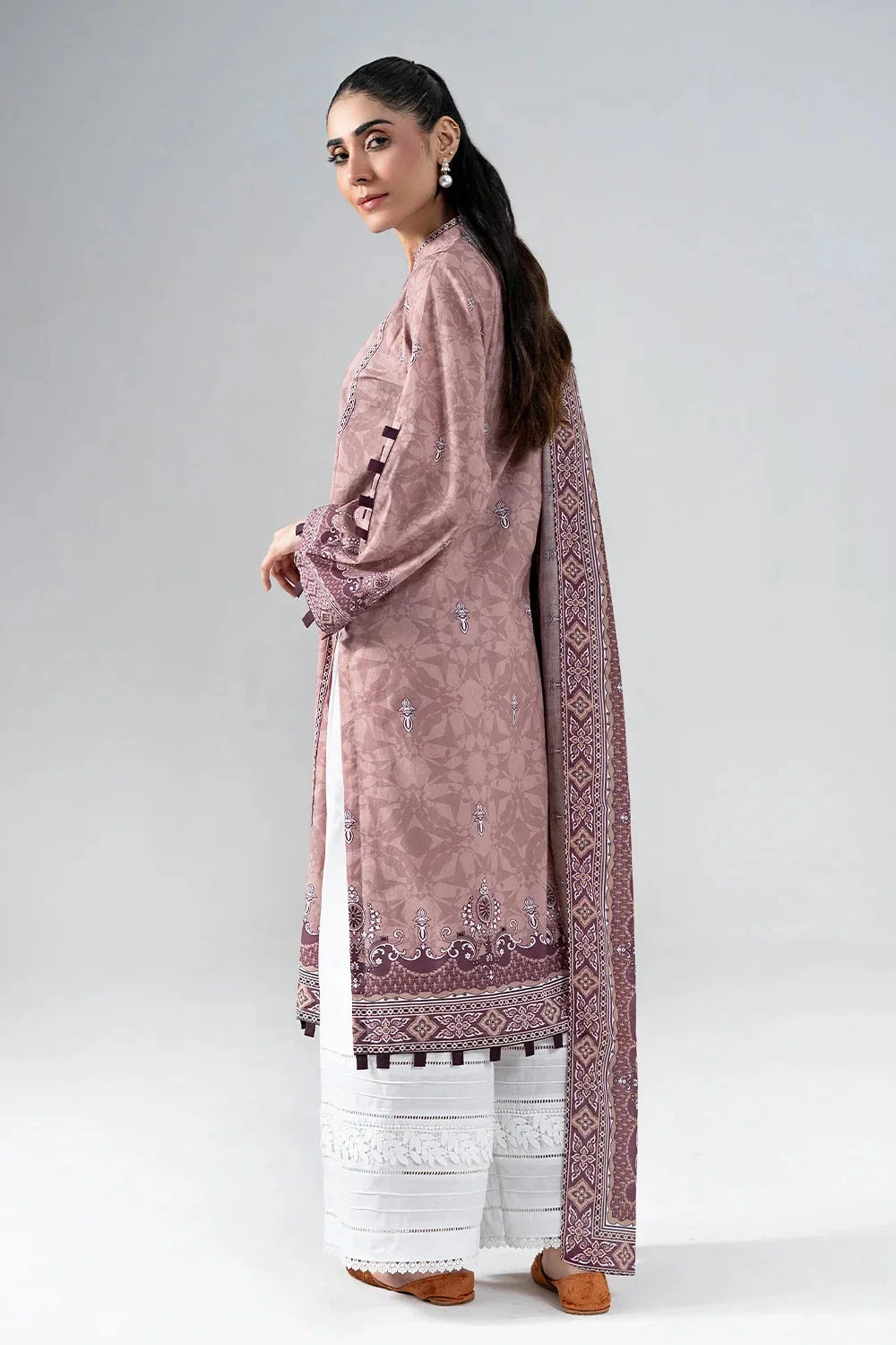 2PC Unstitched Printed Lawn Shirt & Dupatta | KSD-4101 Printed KHAS STORES 