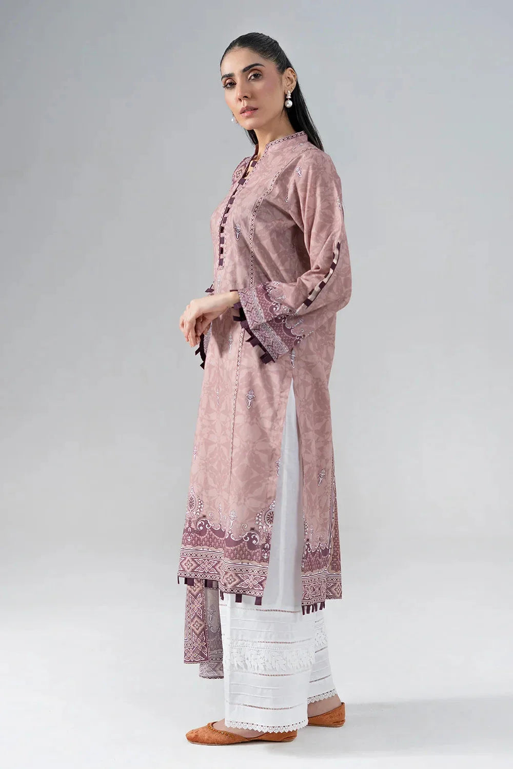 2PC Unstitched Printed Lawn Shirt & Dupatta | KSD-4101 Printed KHAS STORES 