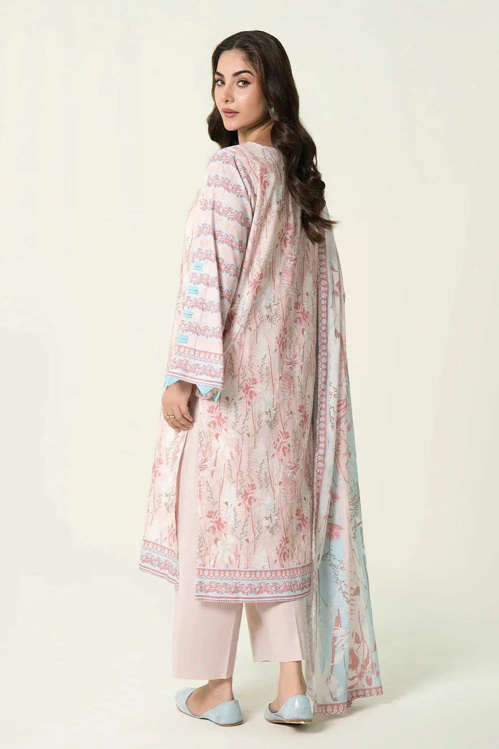 2PC Unstitched Printed Lawn Shirt & Dupatta | KSD-4103 Printed KHAS STORES 