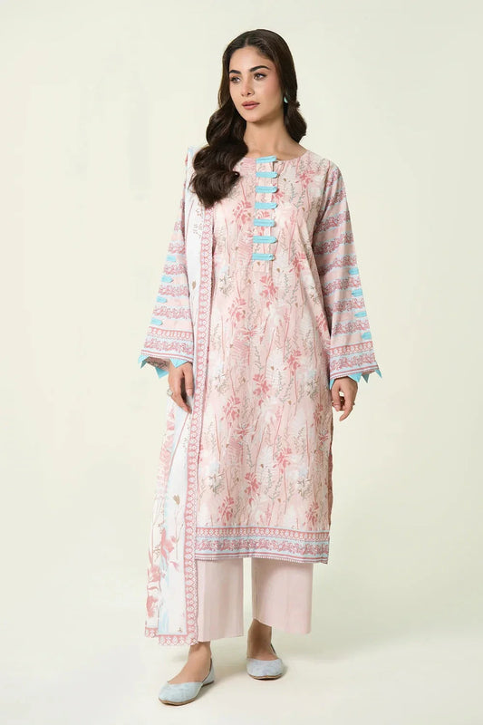 2PC Unstitched Printed Lawn Shirt & Dupatta | KSD-4103 Printed KHAS STORES 