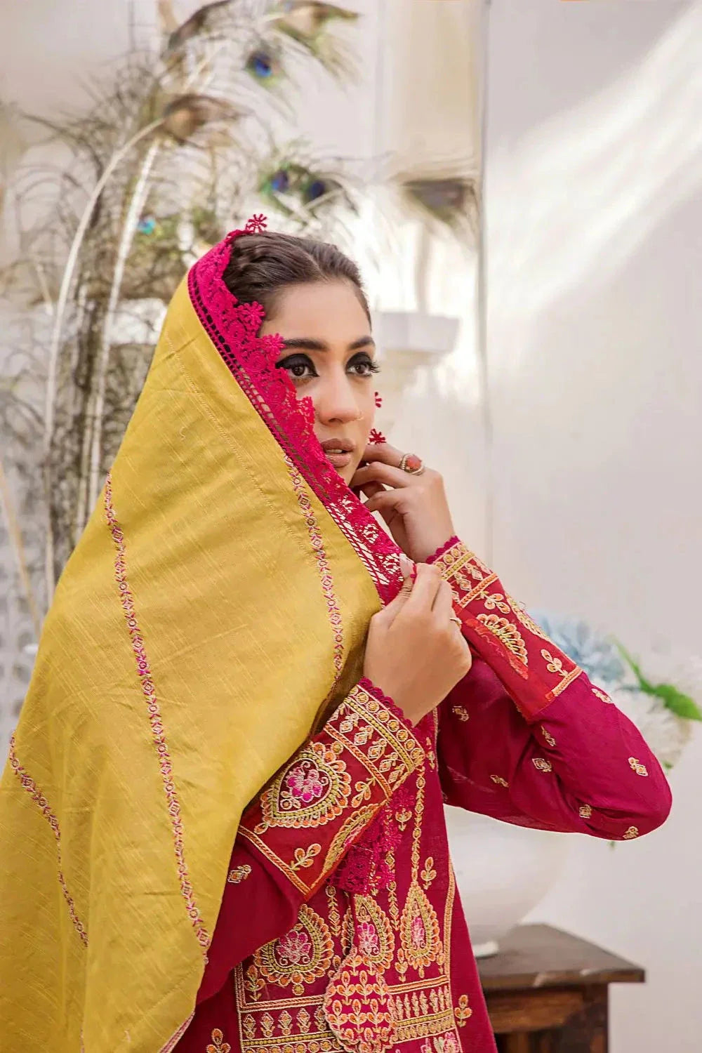 3 Pcs Unstitched Emb Khaddar Suit KKE-1618 KHAS STORES 