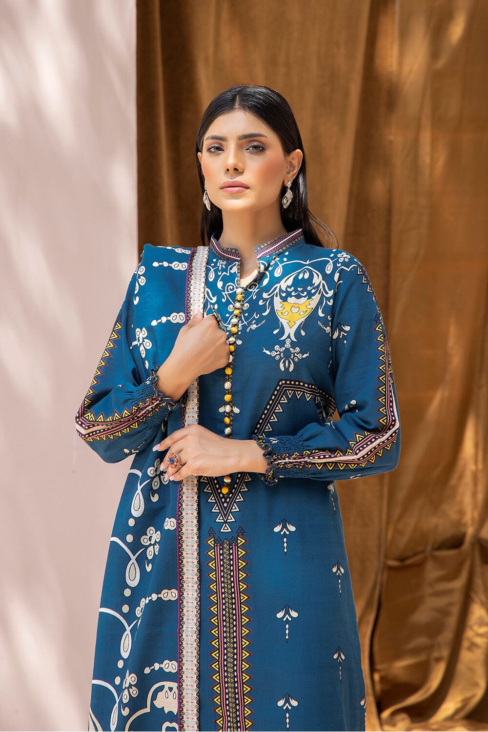 3 Pcs unstitched Khaddar SUIT KKH-2201 KHAS STORES 