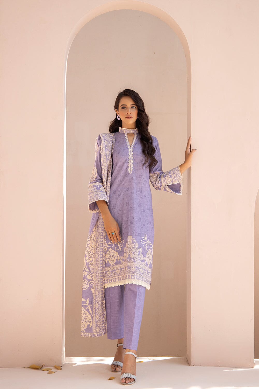 3 Pcs unstitched Khaddar SUIT KKH-2202 KHAS STORES 