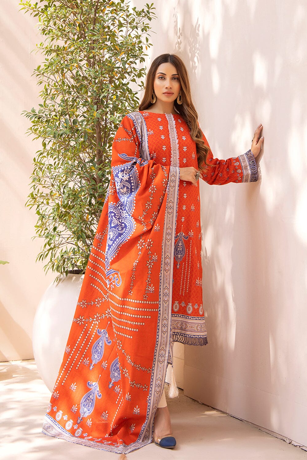 3 Pcs unstitched Khaddar SUIT KKH-2205 KHAS STORES 