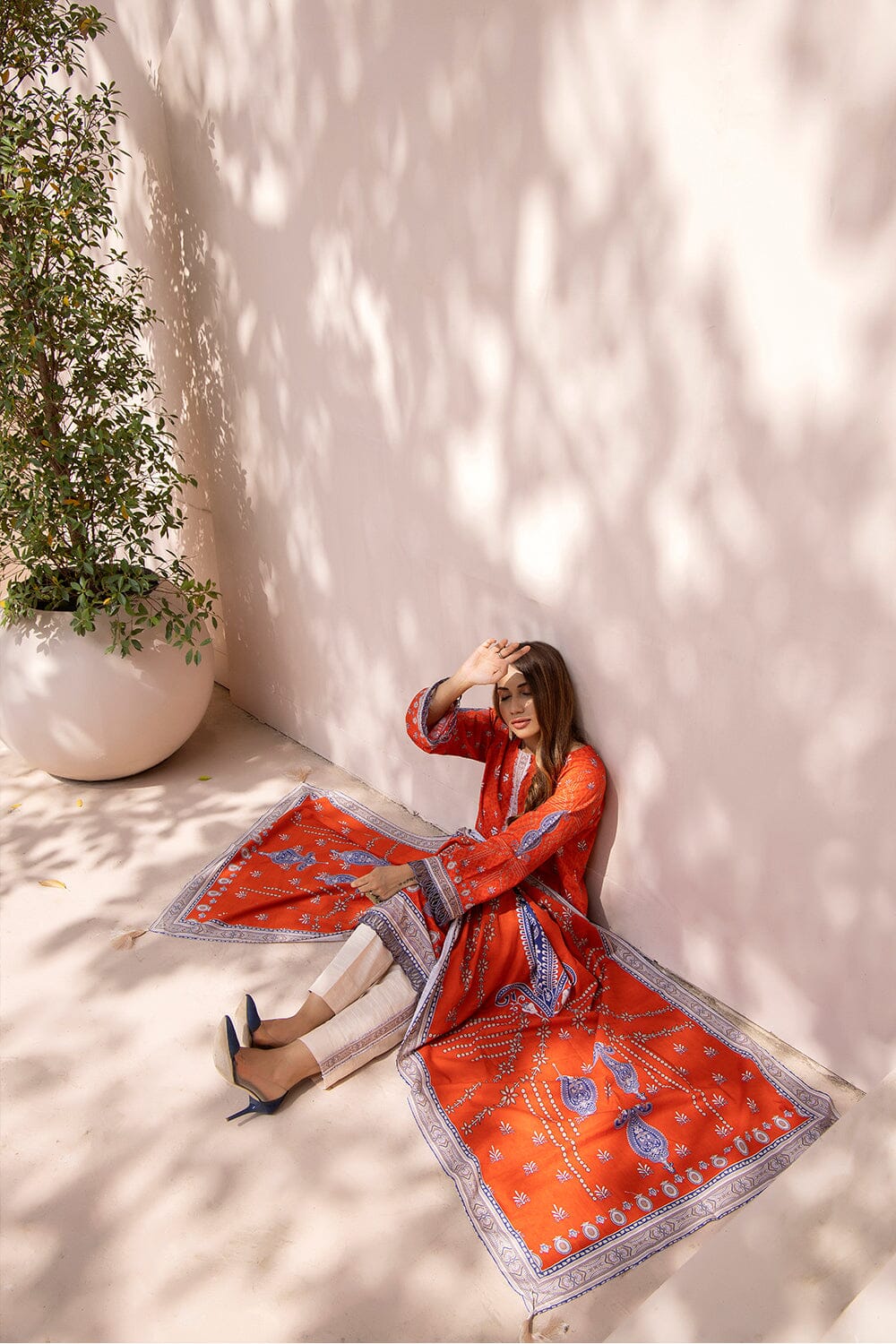 3 Pcs unstitched Khaddar SUIT KKH-2205 KHAS STORES 