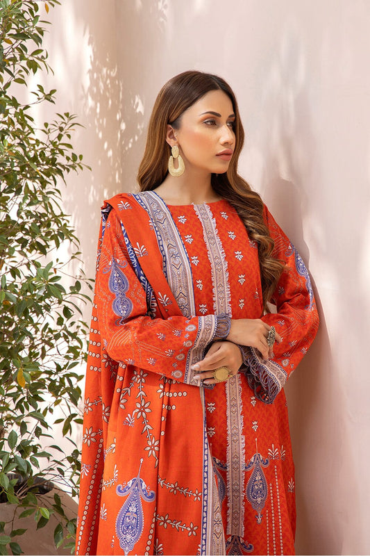 3 Pcs unstitched Khaddar SUIT KKH-2205 KHAS STORES 