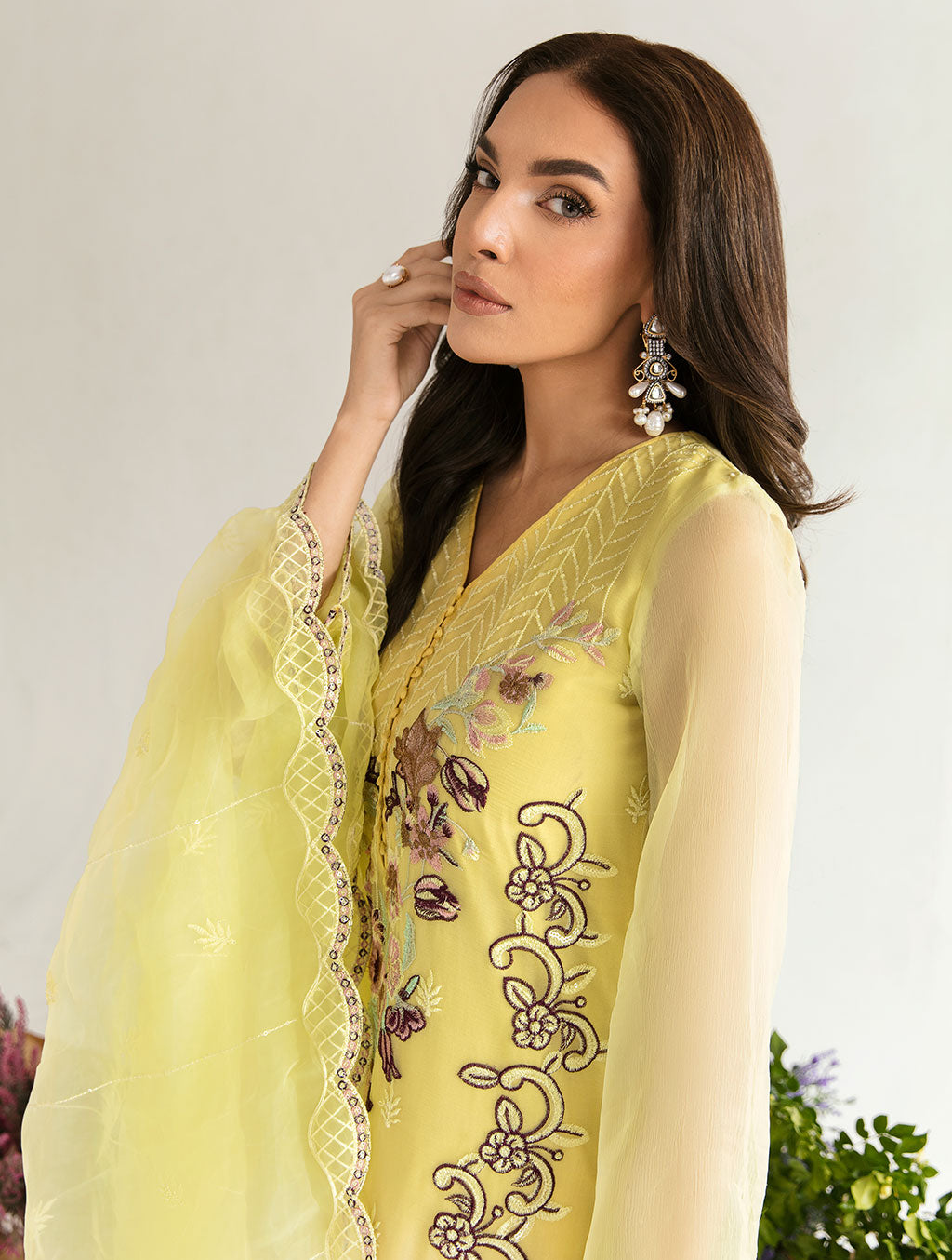 3 Piece Unstitched Chiffon Suit KNAC-1155 Chiffon Collection 2022-Volume 2 FASUNSLAD 