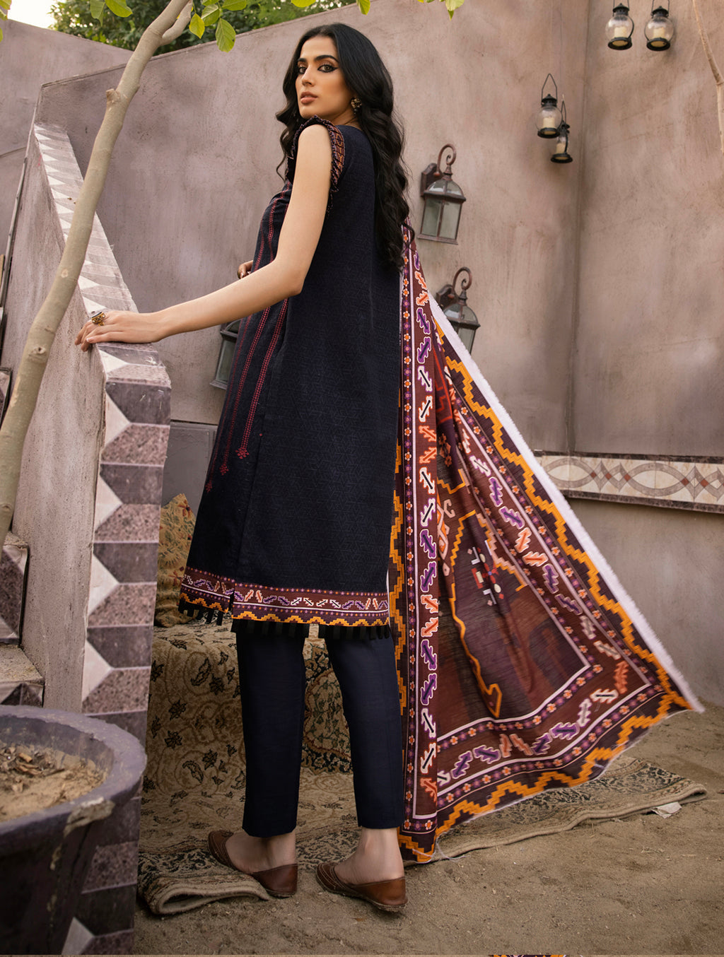 3 Piece Unstitched Khaddar Suit KKS-1507 KHAS STORES 