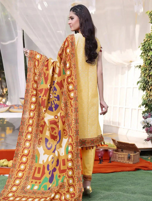 3 Piece Unstitched Khaddar Suit KKS-1540 Dresses KHAS STORES 