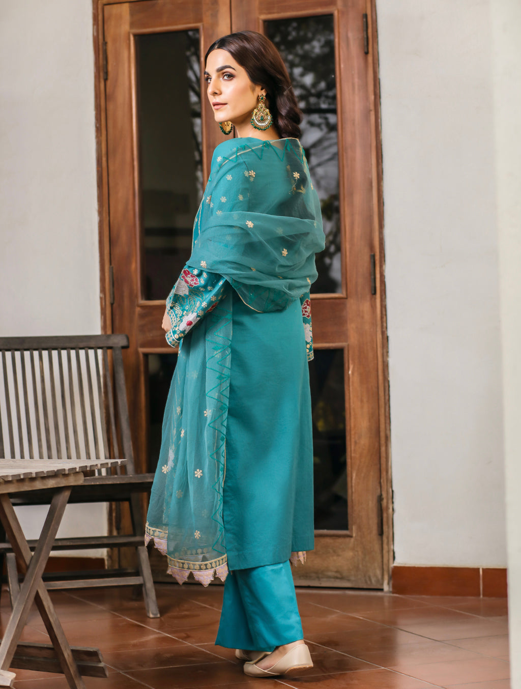 3 Piece Unstitched KNE-7032 Khas Lawn 2022 - Volume 3 FASUNSLAD 