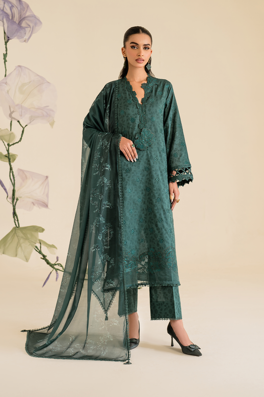 UE-429 Embroidered Textured Lawn