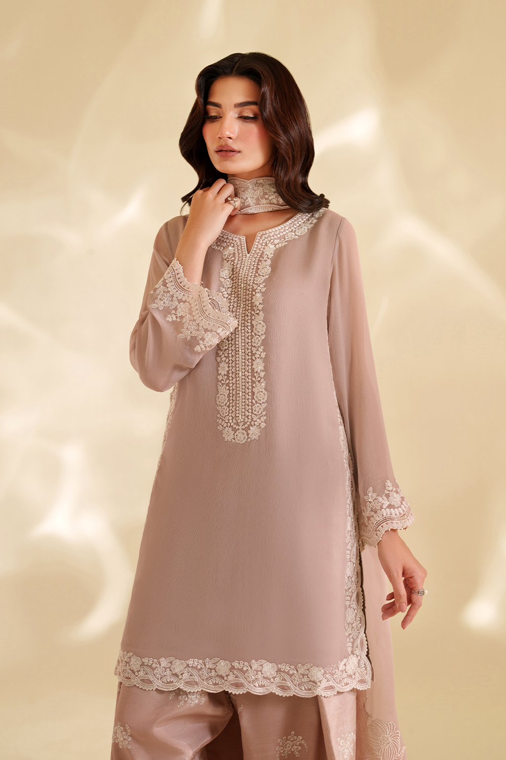 CC-79 Embroidered Chiffon - Iznik