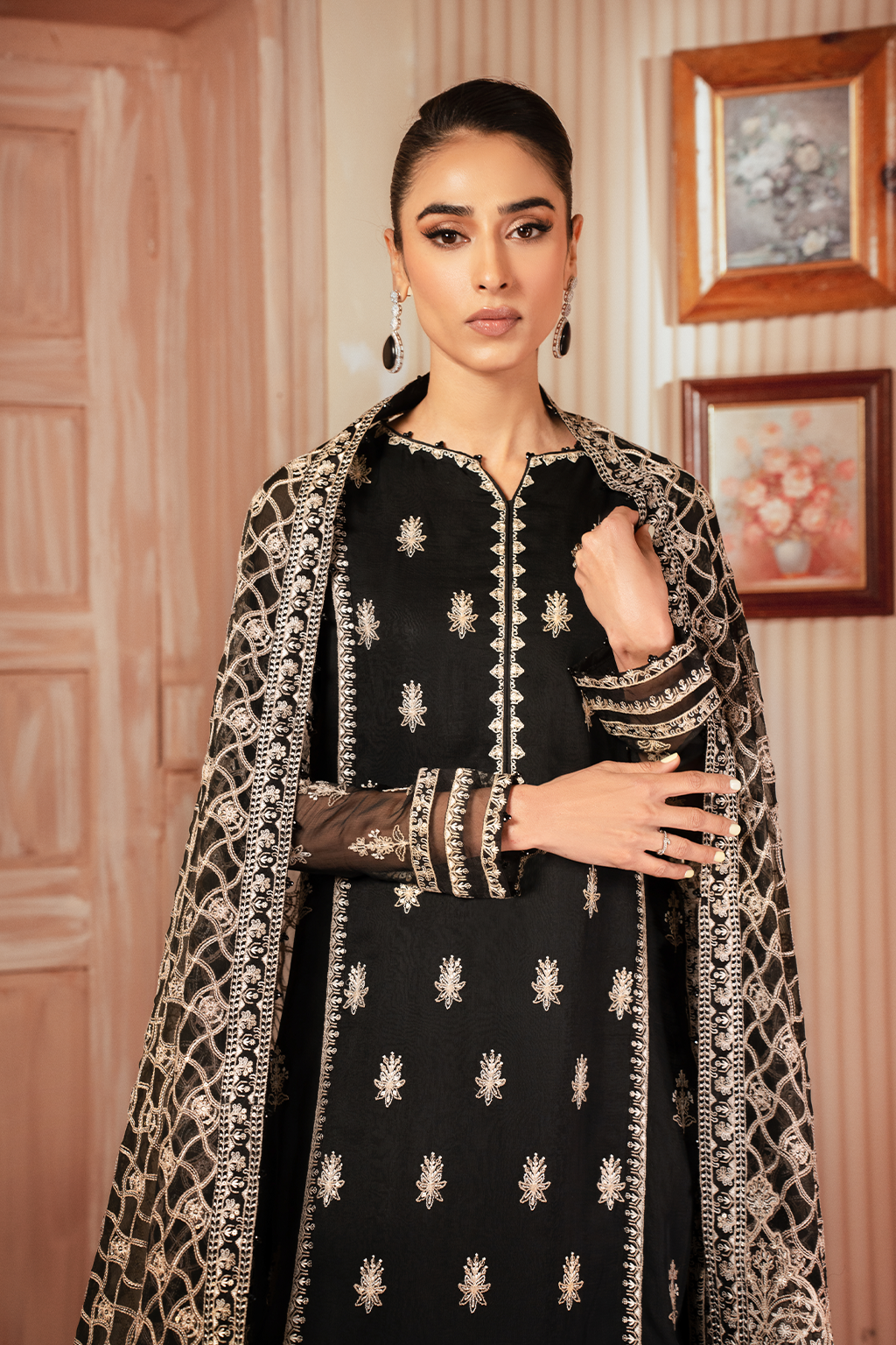 ICK-03 Embroidered Chiffon