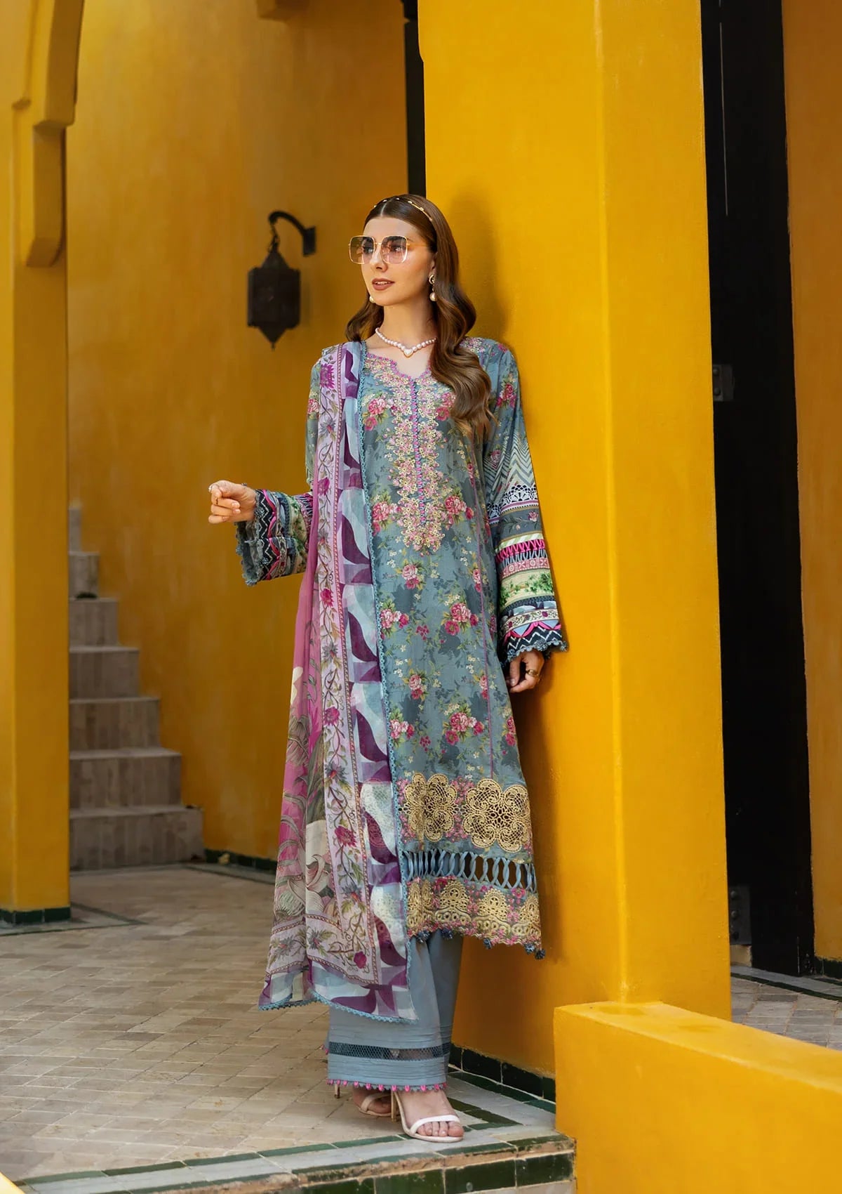 GLORY Digital Printed Lawn and Digital Printed Chiffon Dupatta from ELAF SIGNATURE COLLECTION 2025.