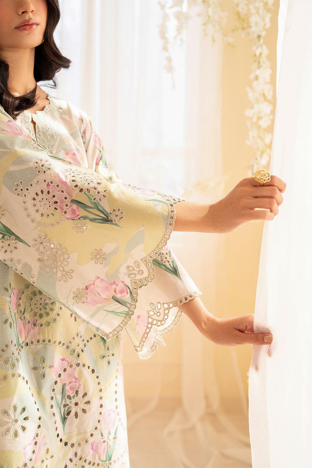 UE-440  Embroidered Printed Lawn