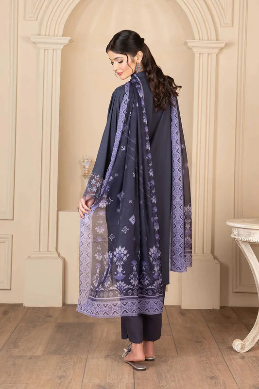 3PC Embroidered Unstitched Cambric Suit KCCE-3525 Embroidered KHAS STORES 