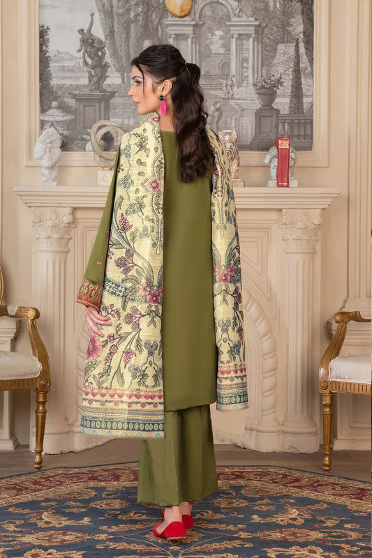 3PC Embroidered Unstitched Cambric Suit KCCE-3528 Embroidered KHAS STORES 