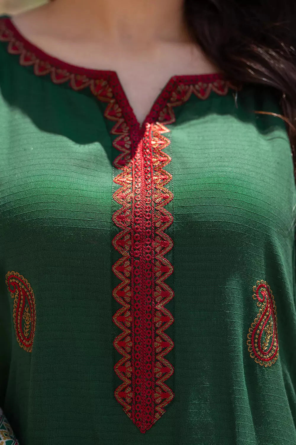 3PC Embroidered Unstitched Cambric Suit KSDE-2823 Embroidered KHAS STORES 