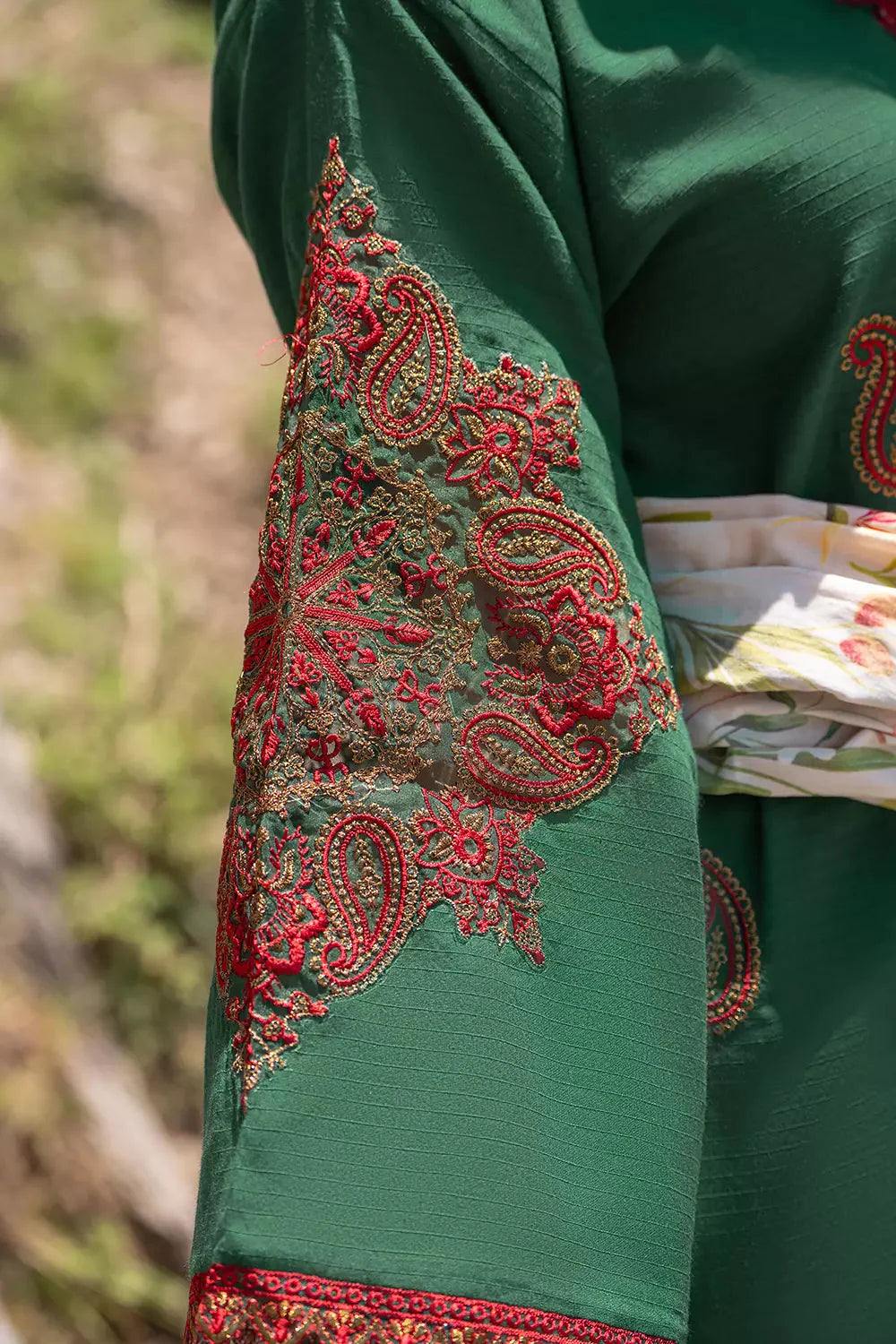 3PC Embroidered Unstitched Cambric Suit KSDE-2823 Embroidered KHAS STORES 