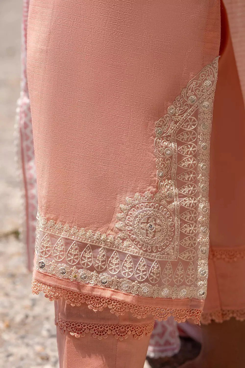 3PC Embroidered Unstitched Cambric Suit KSDE-2824 Embroidered KHAS STORES 