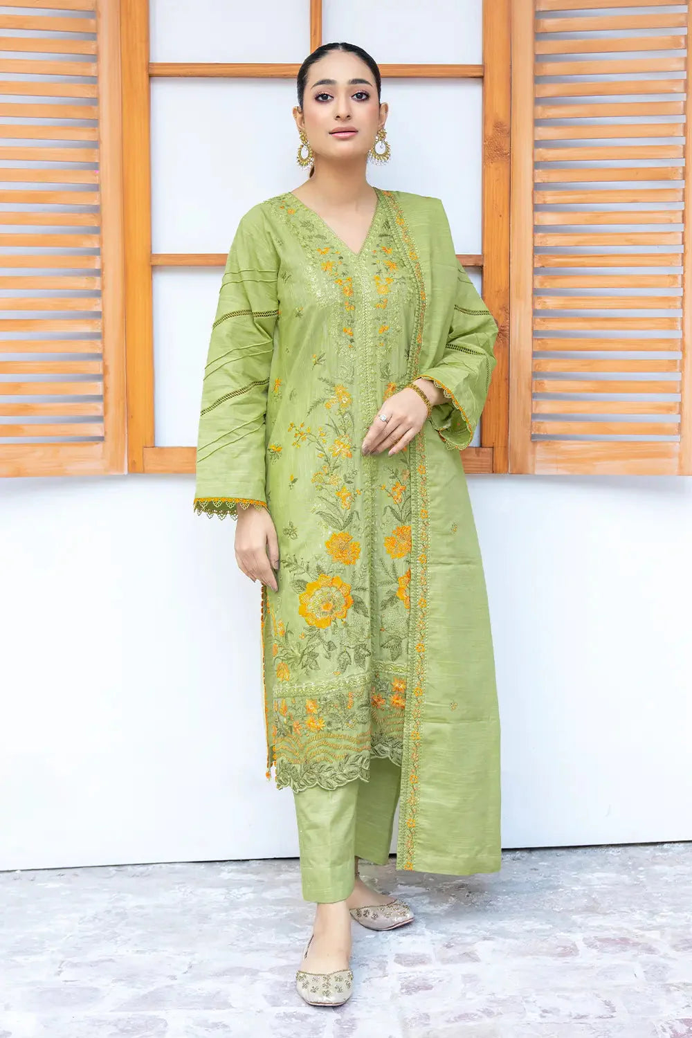 3PC Embroidered Unstitched Khaddar Suit KKE-2953 Embroidered KHAS STORES 