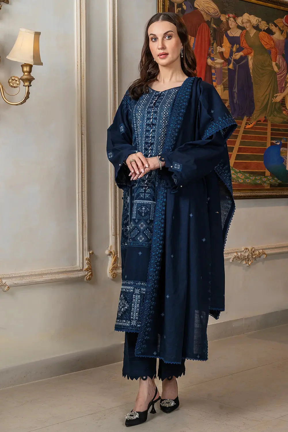 3PC Embroidered Unstitched Khaddar Suit KKE-2956 Embroidered KHAS STORES 