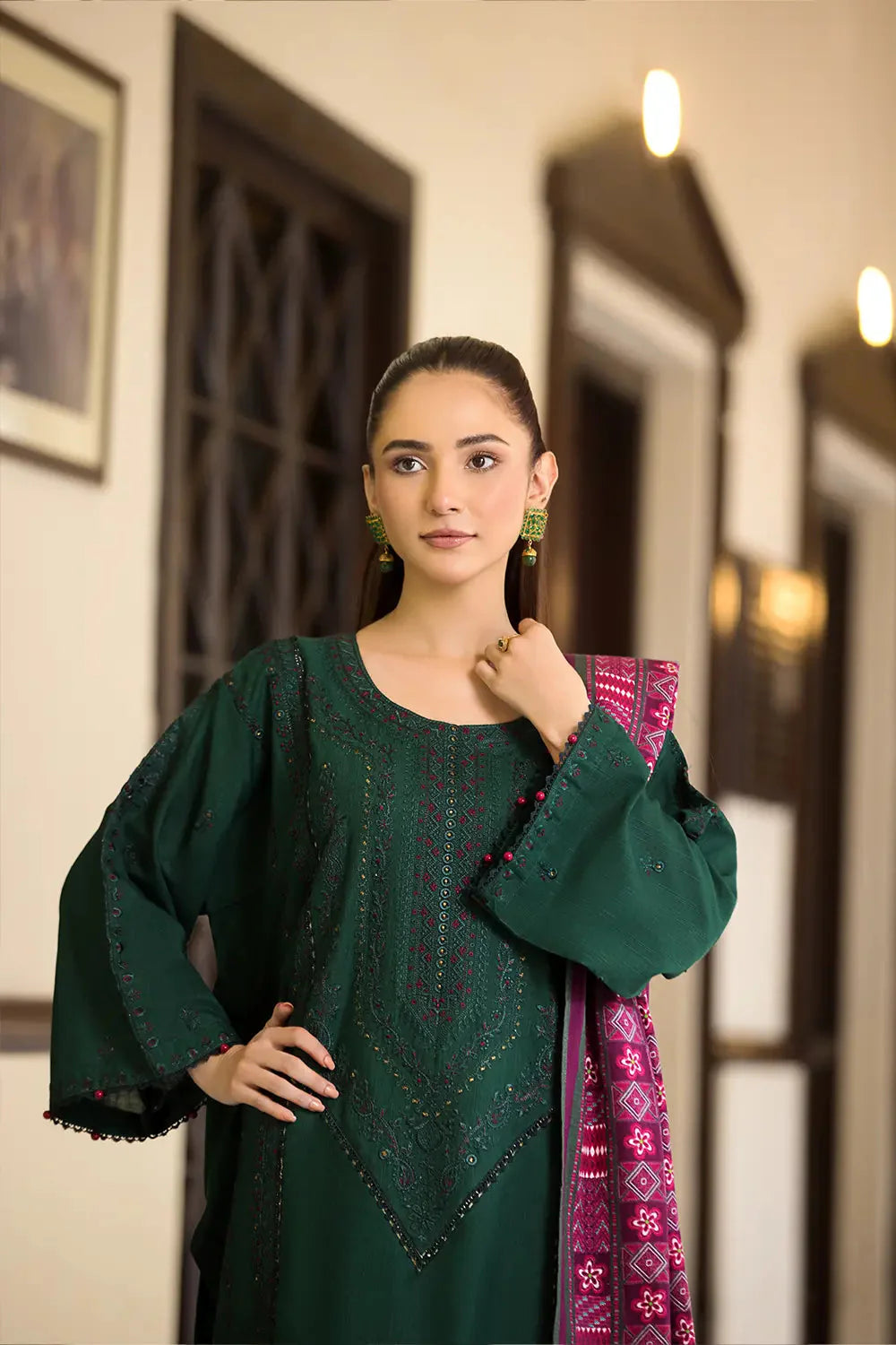 3PC Embroidered Unstitched Khaddar Suit KKE-2978 Embroidered KHAS STORES 