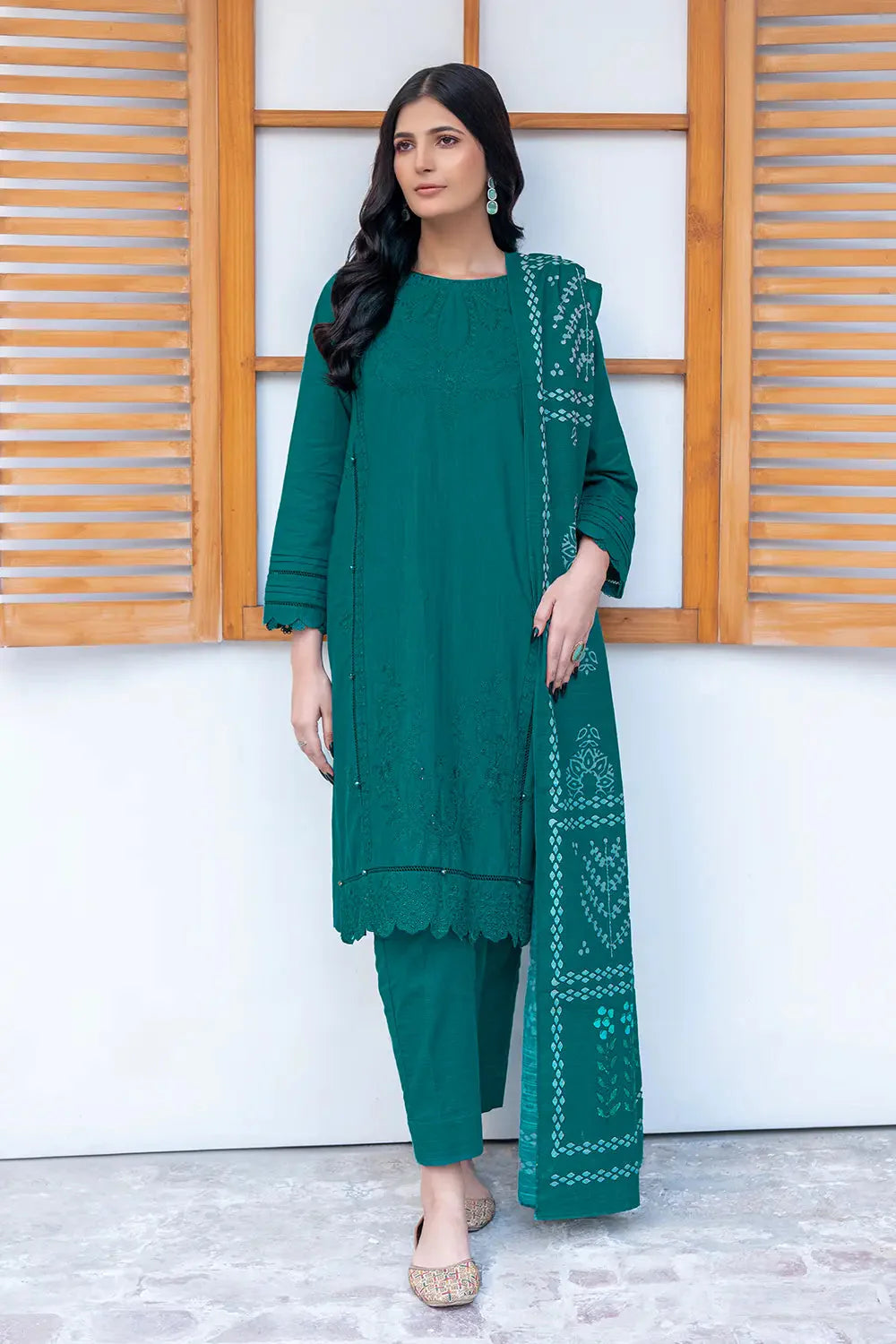 3PC Embroidered Unstitched Khaddar Suit KKE-3014 Embroidered KHAS STORES 