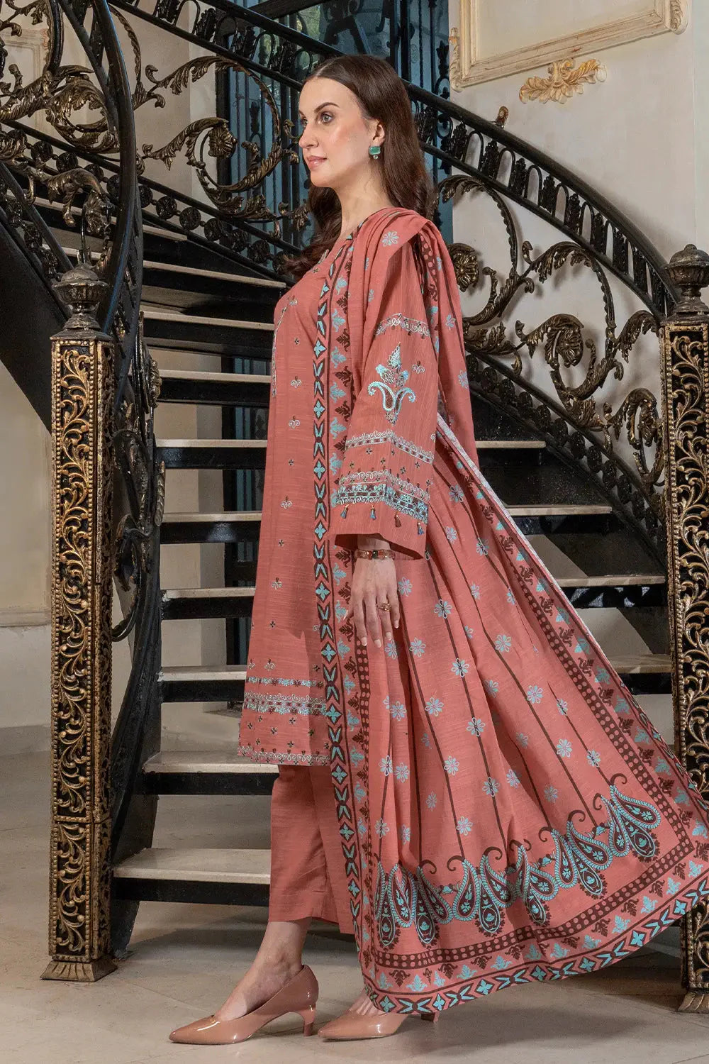 3PC Embroidered Unstitched Khaddar Suit KKHE-2918 Embroidered KHAS STORES 