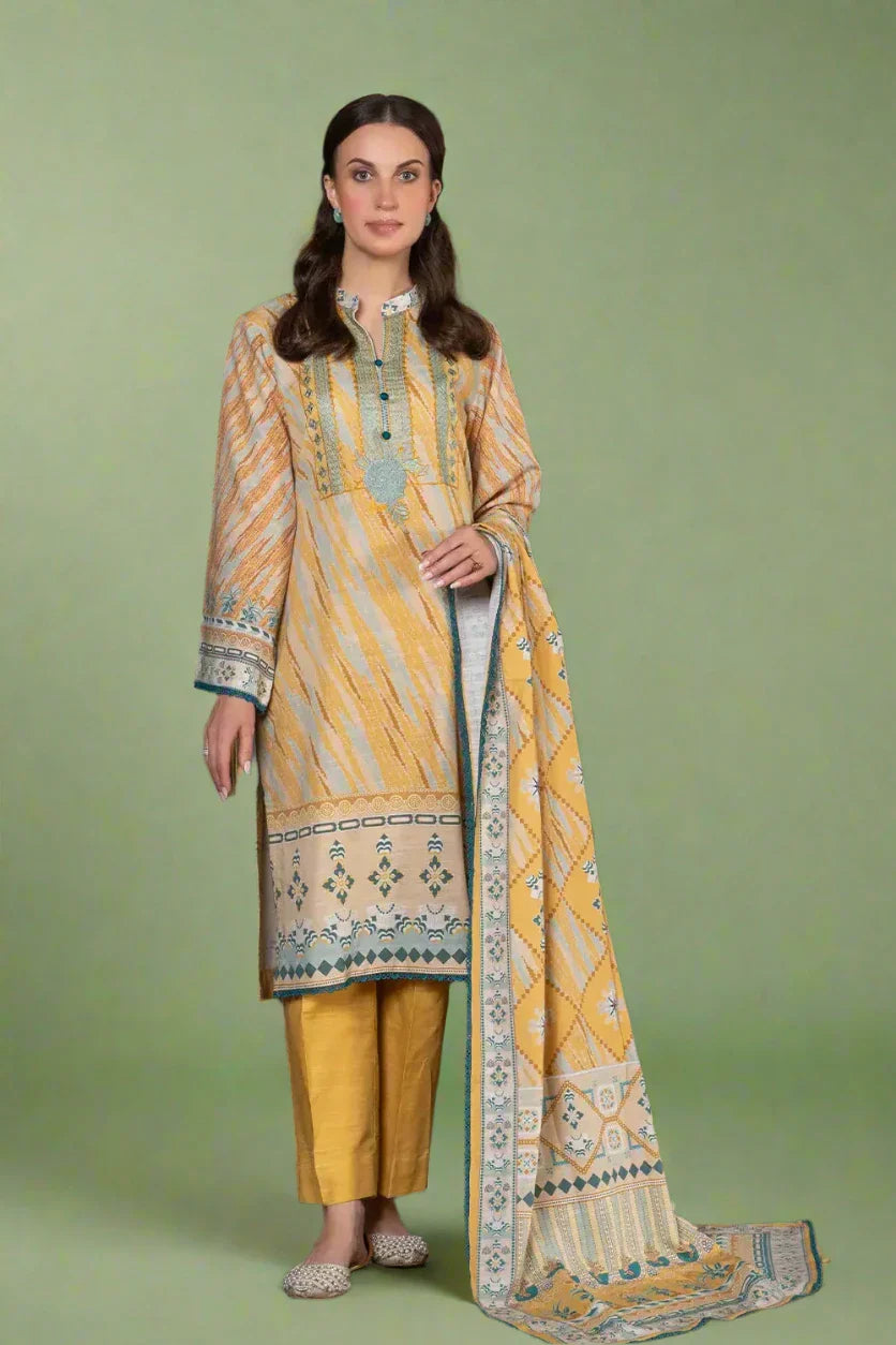3PC Embroidered Unstitched Khaddar Suit KKHE-2951 Embroidered KHAS STORES 