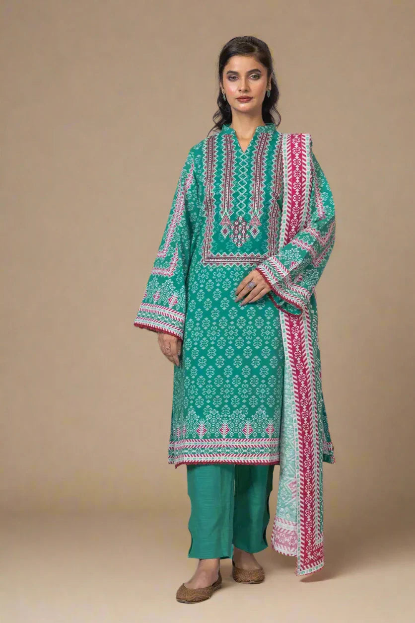 3PC Embroidered Unstitched Khaddar Suit KKHE-2952 Embroidered KHAS STORES 