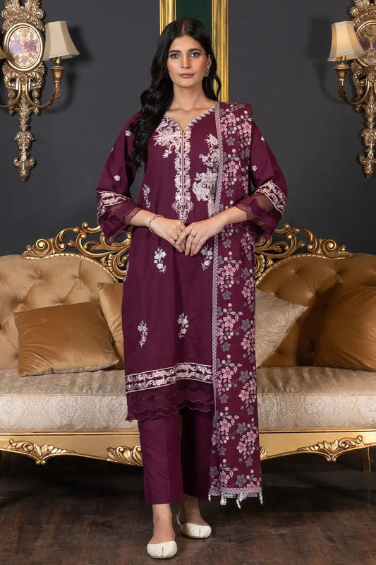 3PC Embroidered Unstitched Khaddar Suit KKHE-2989 Embroidered KHAS STORES 