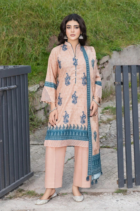 3PC Embroidered Unstitched Khaddar Suit KKHE-3580 Embroidered KHAS STORES 