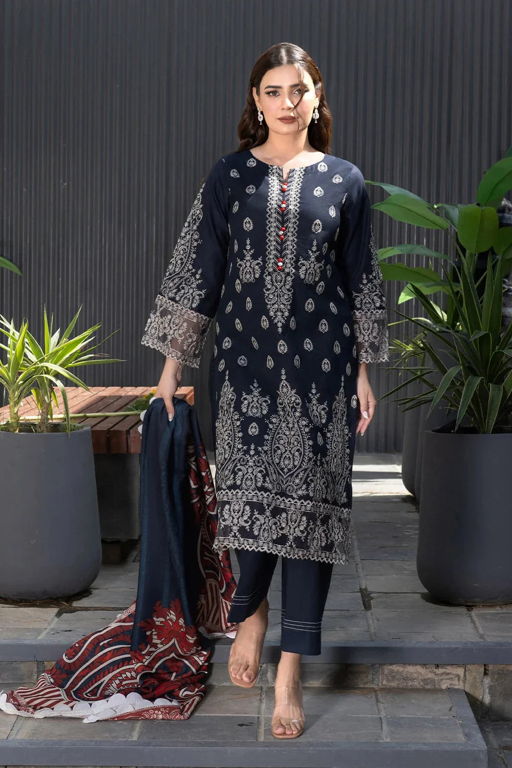 3PC Embroidered Unstitched Khaddar Suit KKHE-3599 Embroidered KHAS STORES 