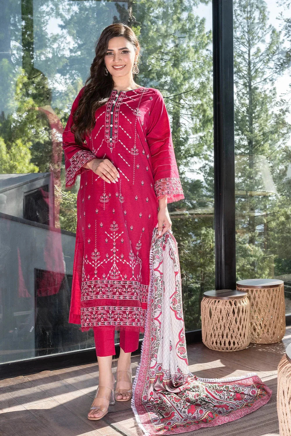 3PC Embroidered Unstitched Khaddar Suit KKHE-3601 Embroidered KHAS STORES 