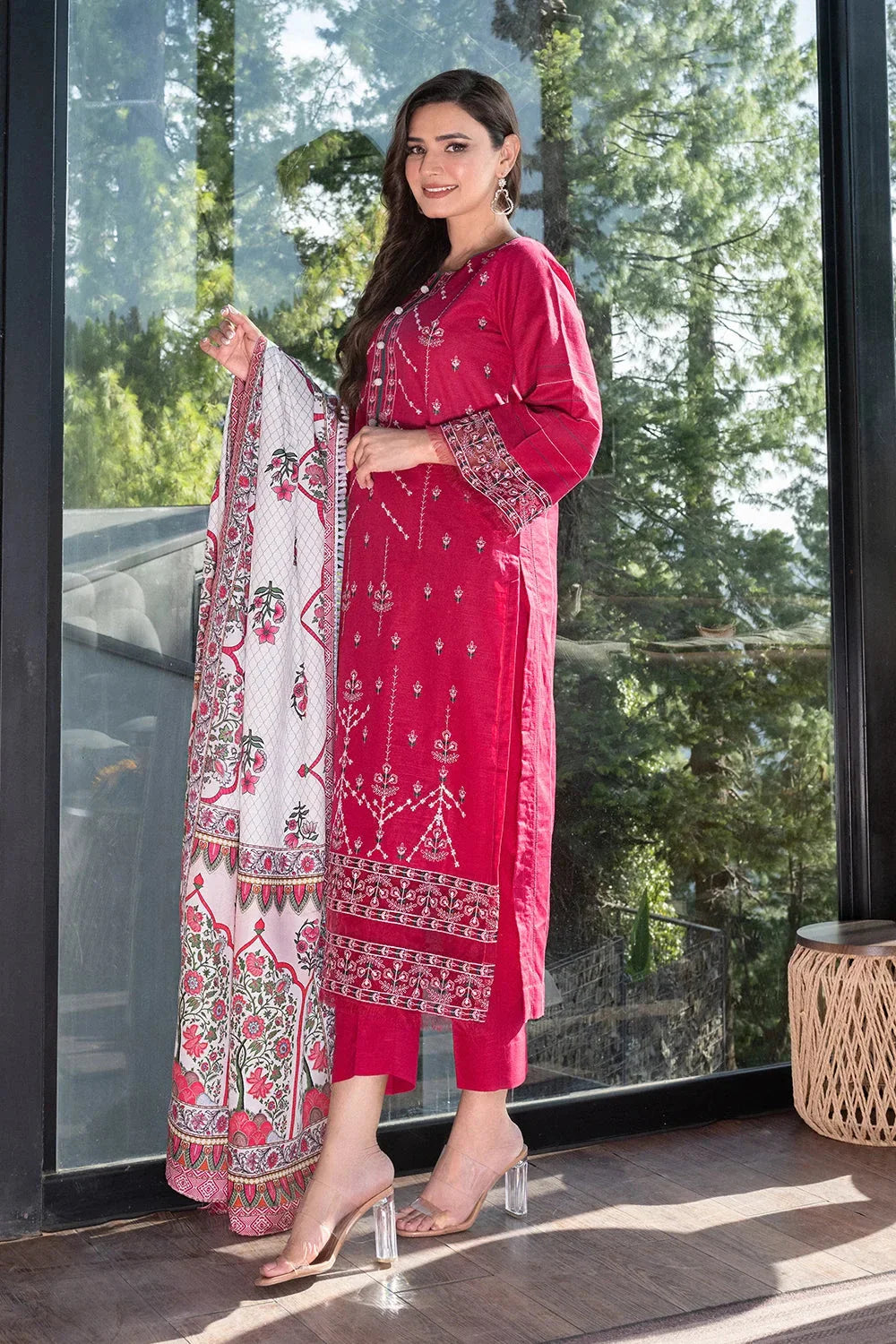 3PC Embroidered Unstitched Khaddar Suit KKHE-3601 Embroidered KHAS STORES 