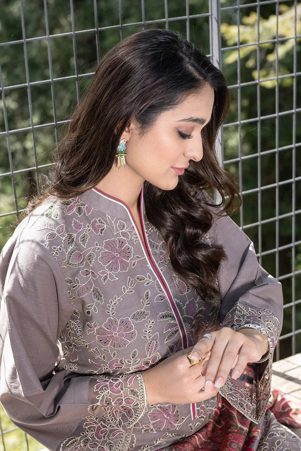 3PC Embroidered Unstitched Khaddar Suit KKHE-3602 Embroidered KHAS STORES 