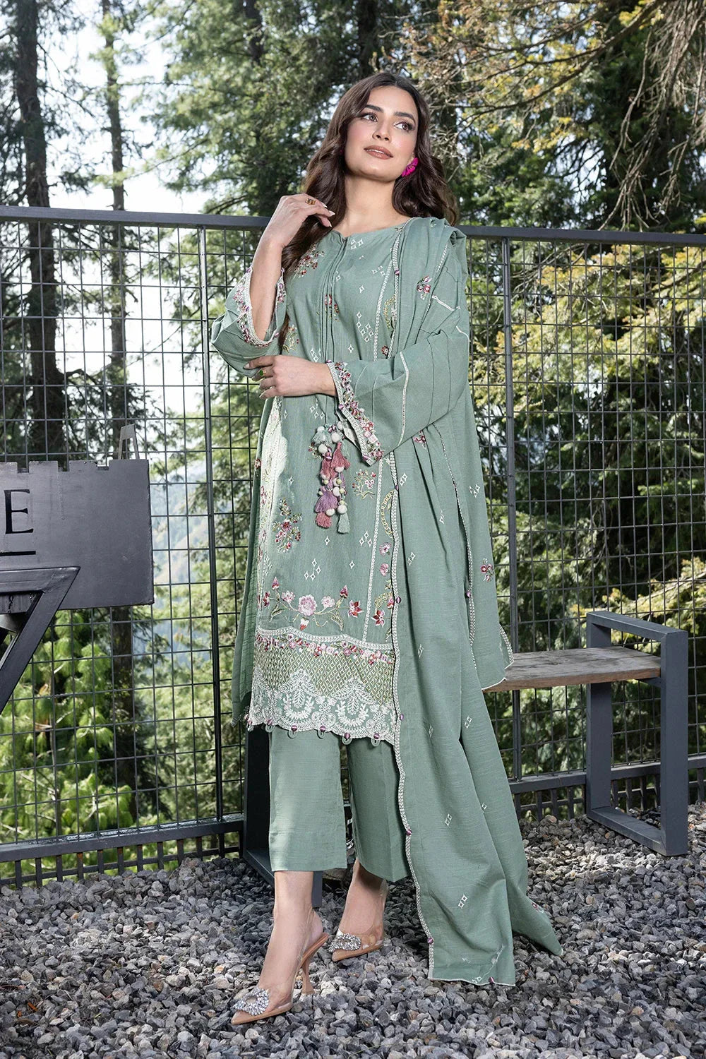 3PC Embroidered Unstitched Khaddar Suit KKHE-3630 Embroidered KHAS STORES 
