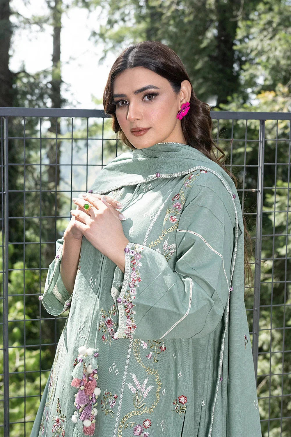 3PC Embroidered Unstitched Khaddar Suit KKHE-3630 Embroidered KHAS STORES 