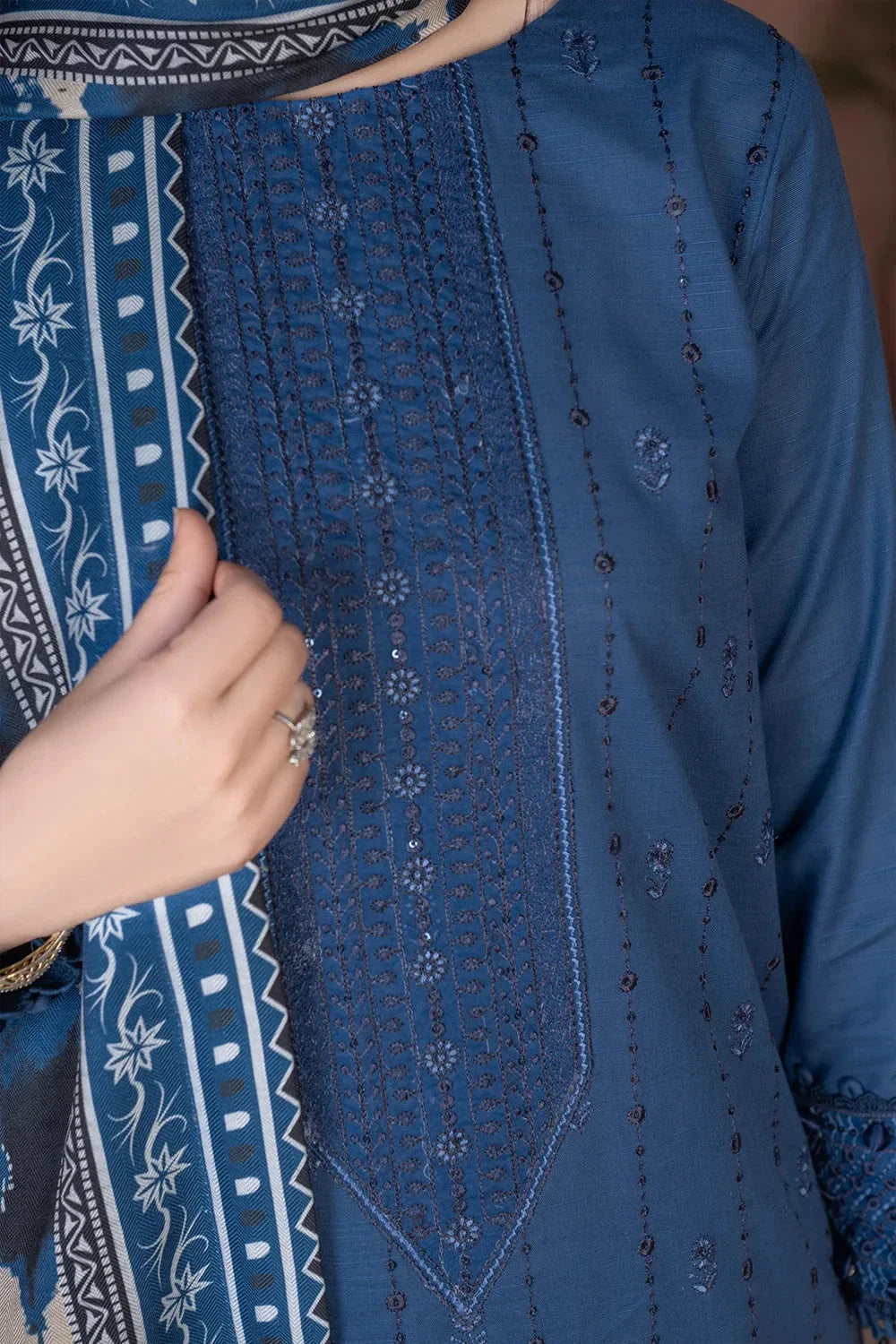3PC Embroidered Unstitched Khaddar Suit KKHE-3637 Embroidered KHAS STORES 