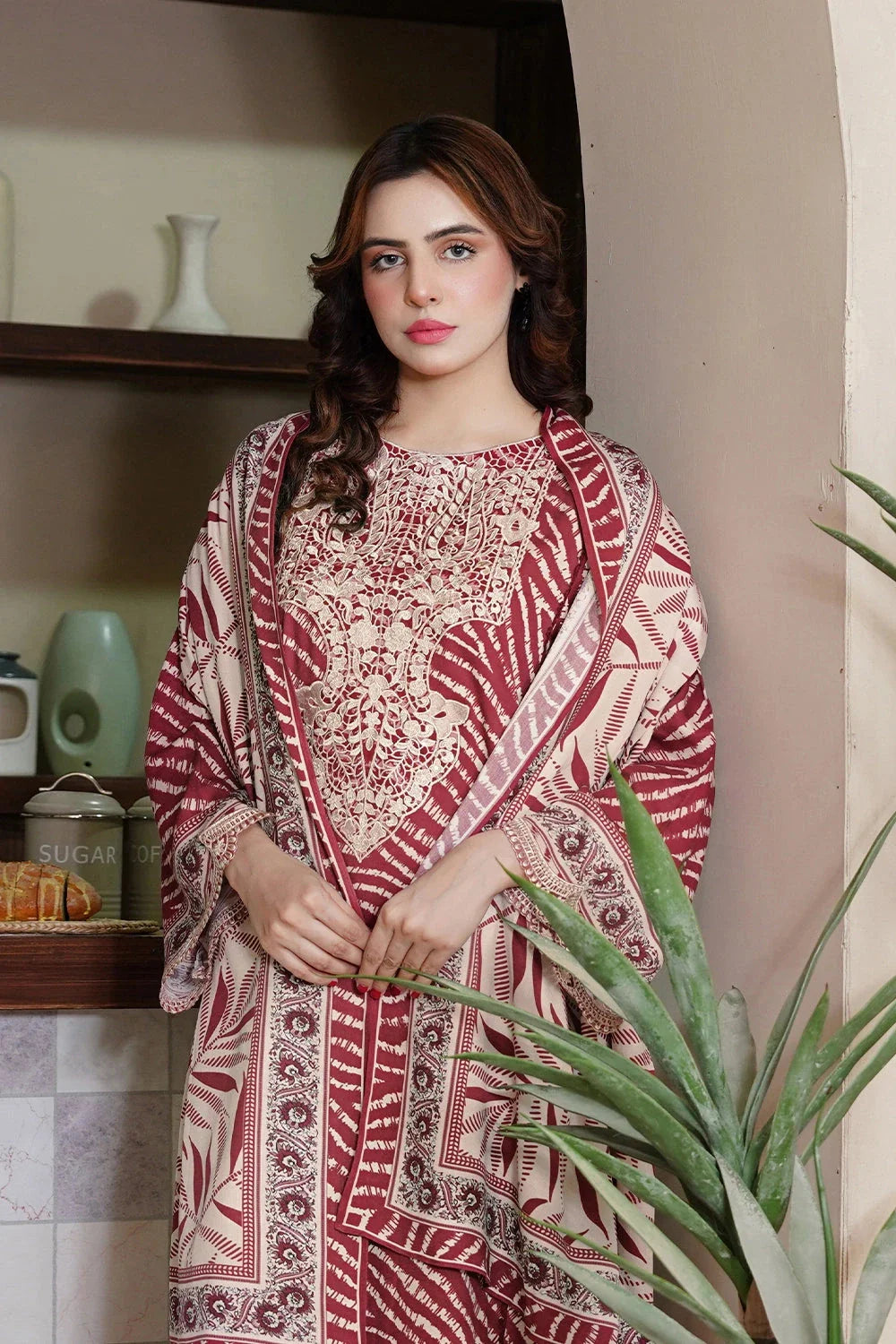 3PC Embroidered Unstitched Kotail Linen Suit KKTE-3607 Embroidered KHAS STORES 