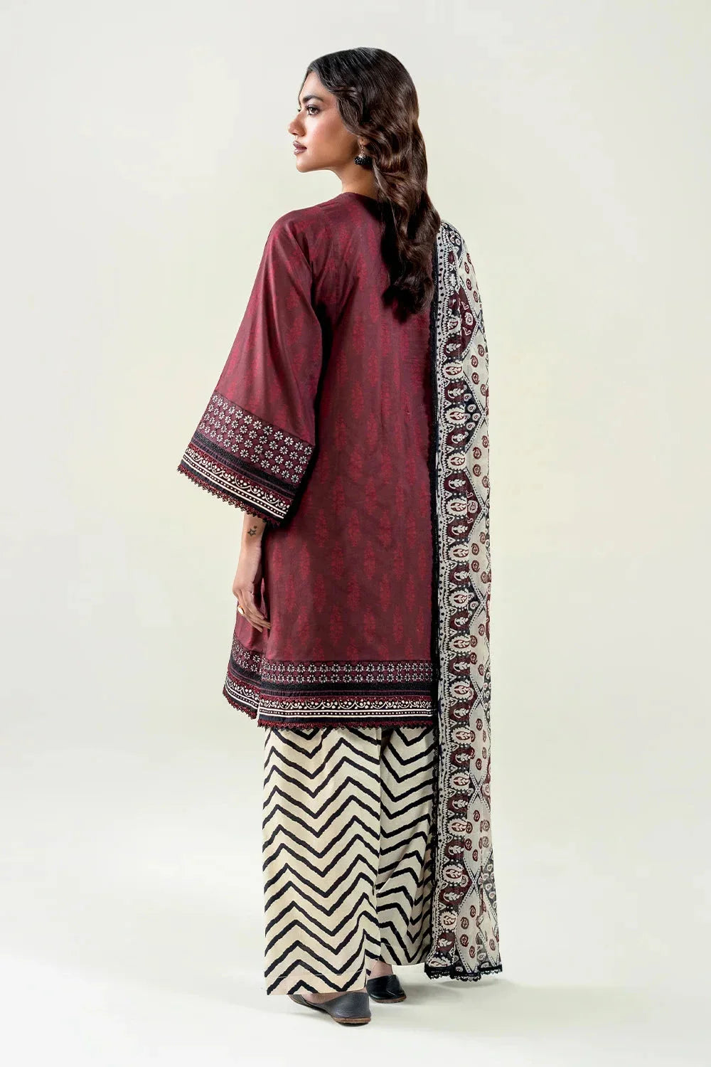 3PC Embroidered Unstitched Lawn Suit | KC-3776 Embroidered KHAS STORES 